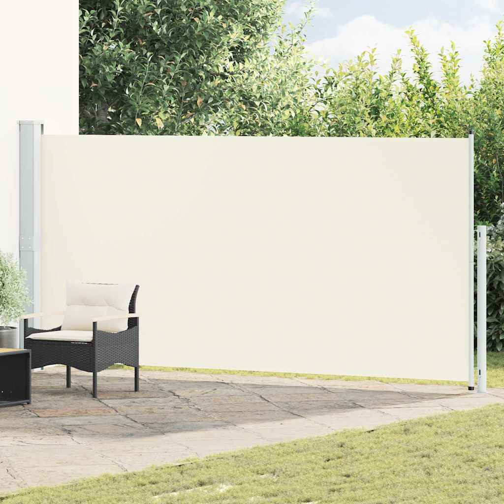 vidaXL Toldo lateral retráctil de jardín crema 180x514 cm