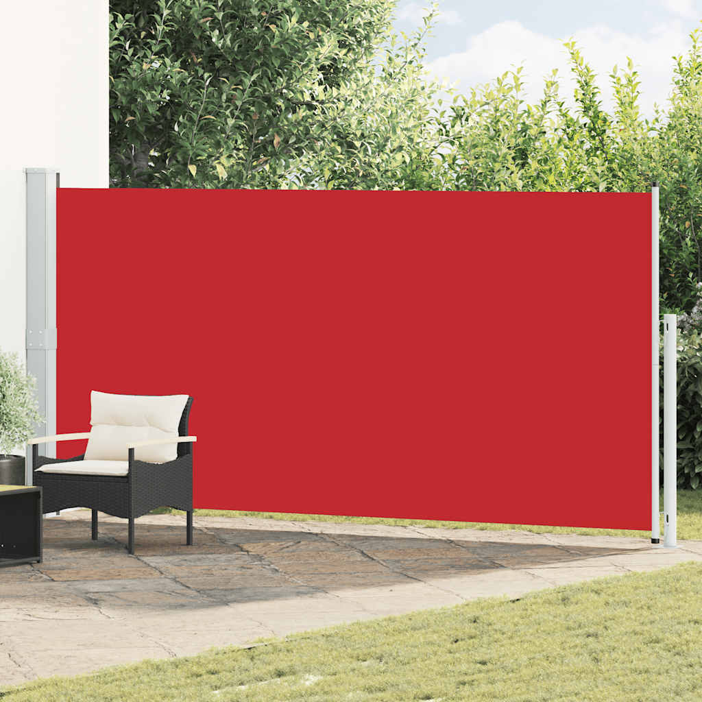 vidaXL Toldo lateral retráctil de jardín rojo 180x500 cm