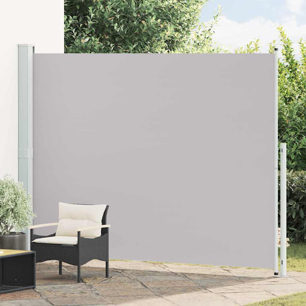 vidaXL Toldo lateral retráctil para patio gris 220x314 cm