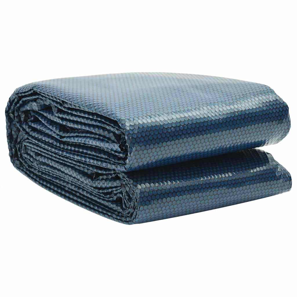 vidaXL Cubierta solar de piscina de PE flotante negro y azul 527 cm