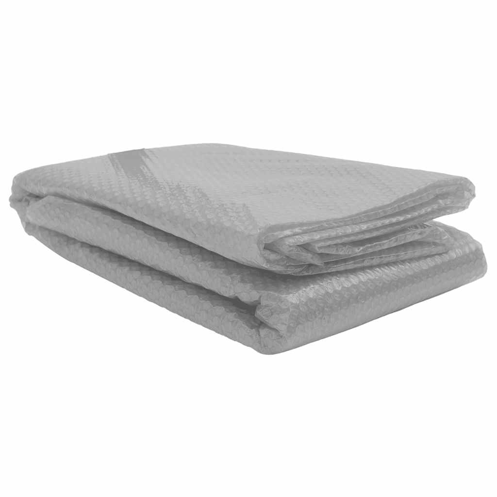 vidaXL Cubierta solar de piscina de PE flotante gris 450x220 cm