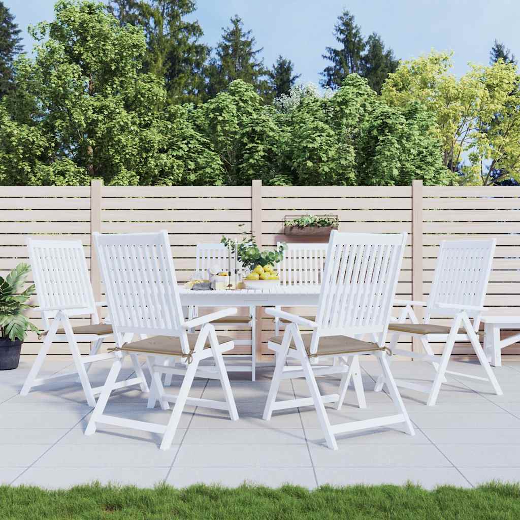 vidaXL Cojines de silla de jardín 6 uds tela Oxford taupé 50x50x3 cm