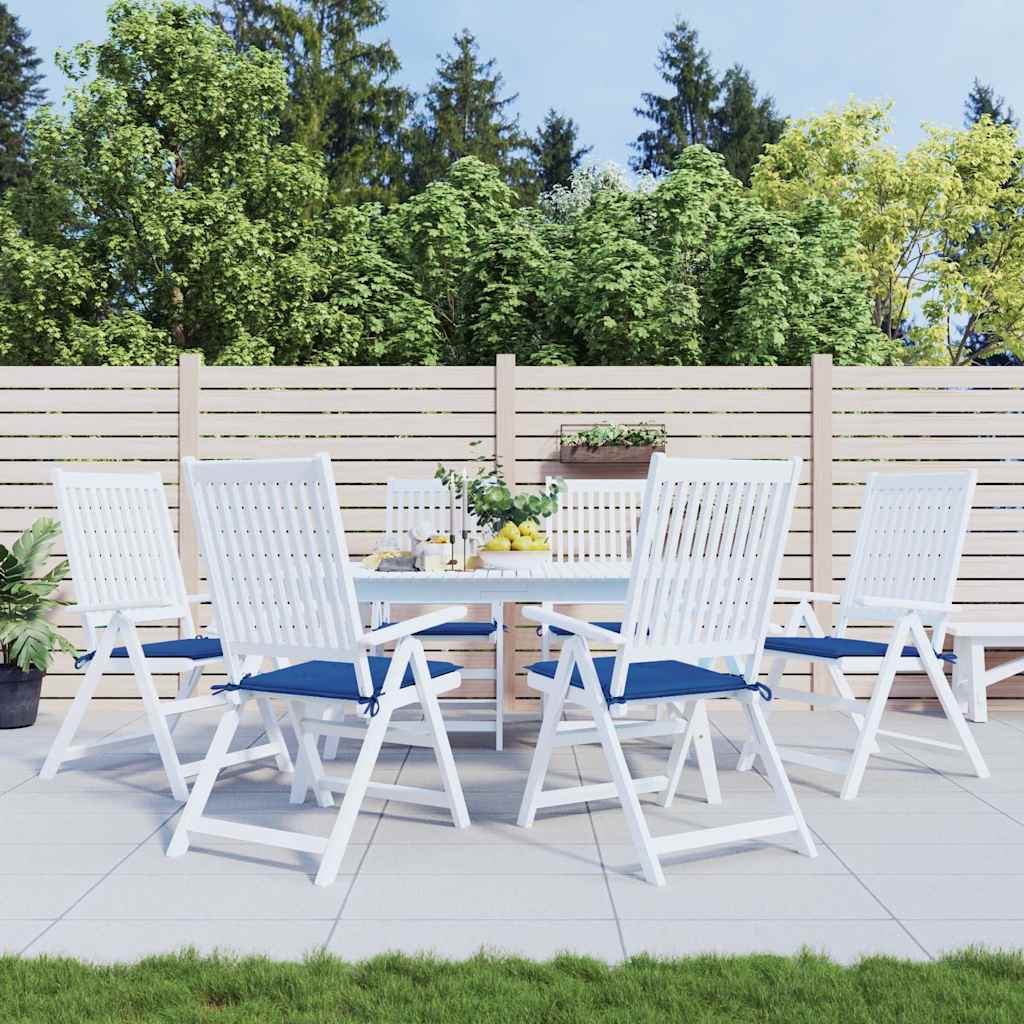 vidaXL Cojines de silla de jardín 6 uds tela Oxford azul 50x50x3 cm