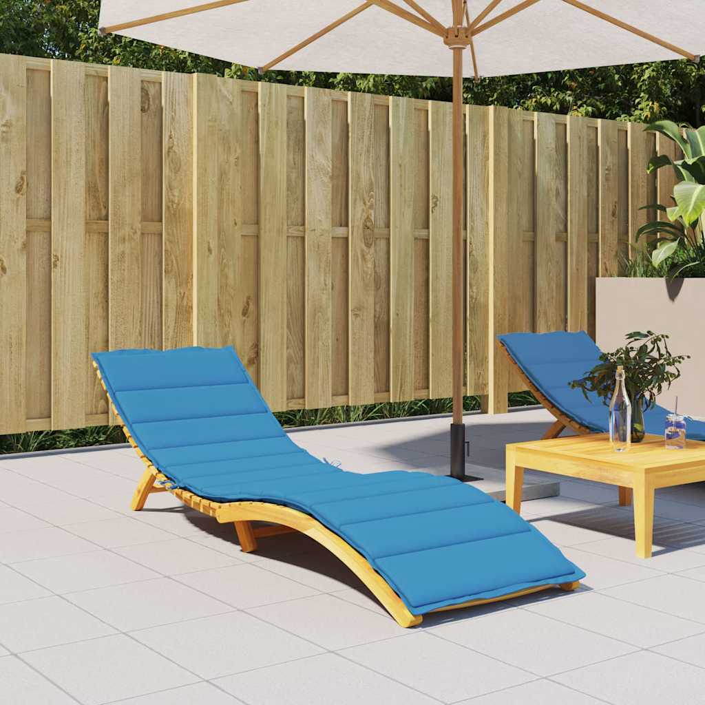 vidaXL Cojín de tumbona de tela Oxford azul 200x50x3 cm
