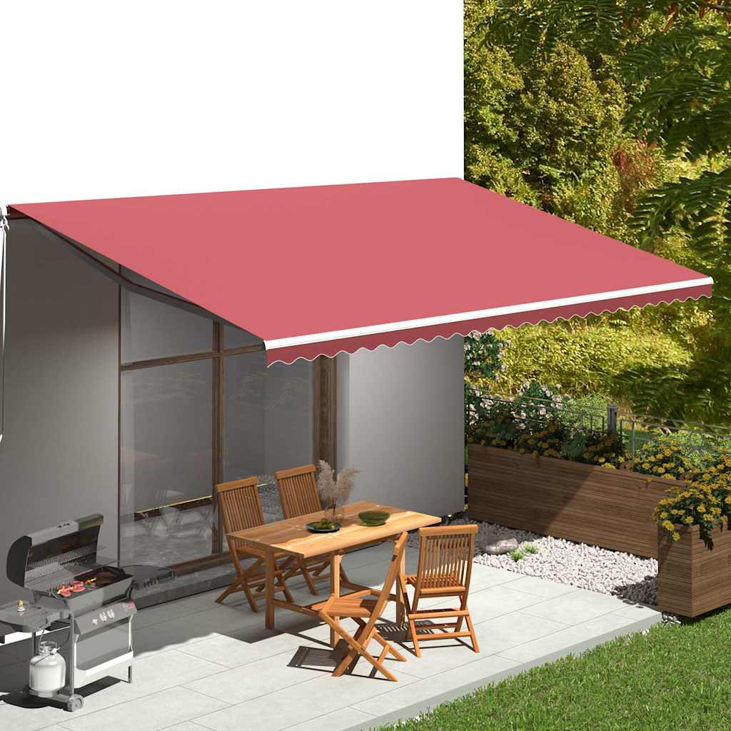 vidaXL Tela de repuesto para toldo rojo burdeos 600x300 cm poliéster
