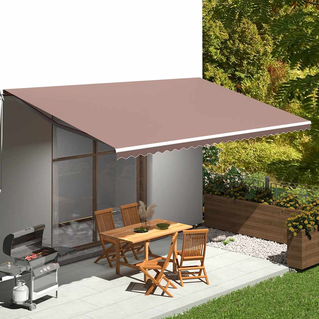 vidaXL Tela de repuesto para toldo marrón 600x350 cm poliéster
