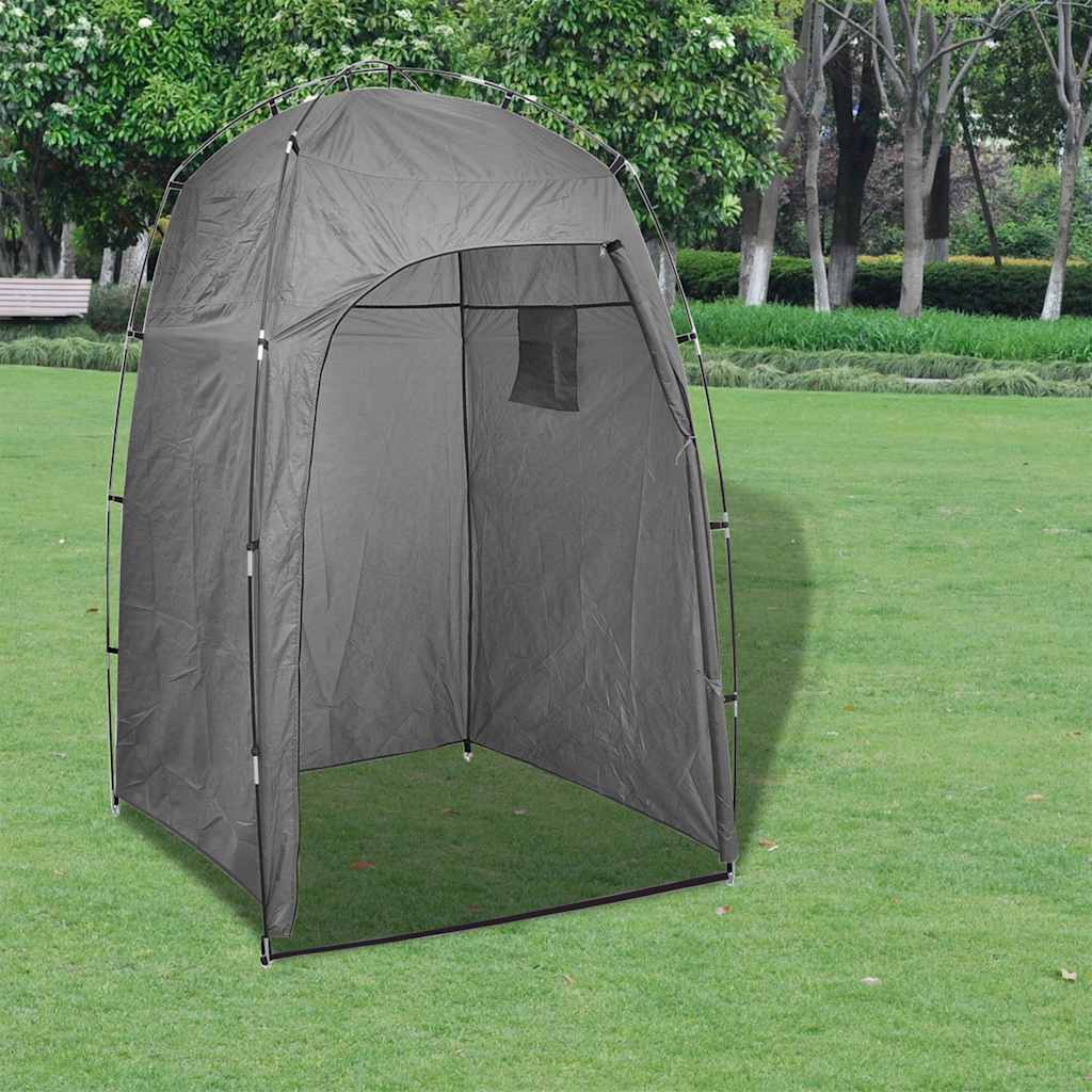 vidaXL Carpa para ducha/WC/vestidor gris