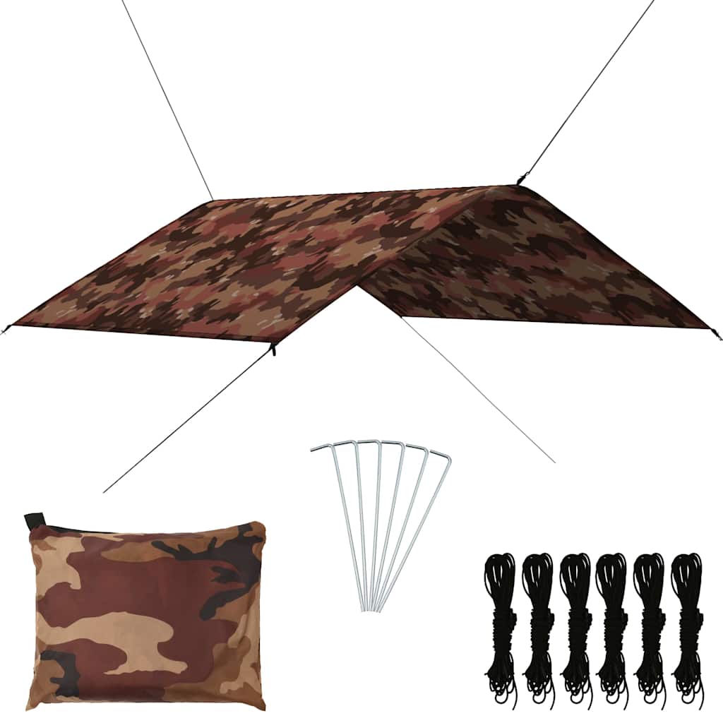 vidaXL Lona de exterior camuflaje 4x4 m