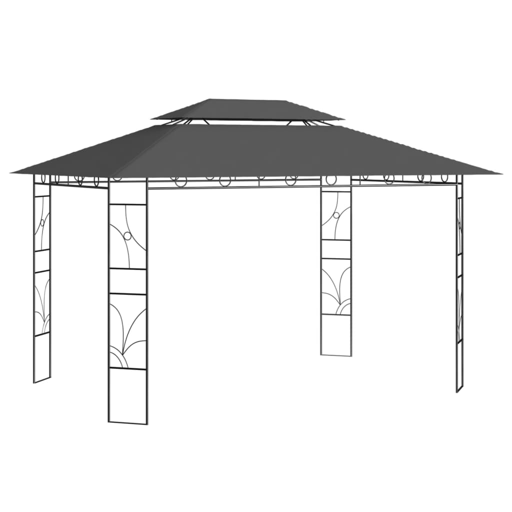 vidaXL Cenador gris antracita 4x3x2,7 m 160 g/m²