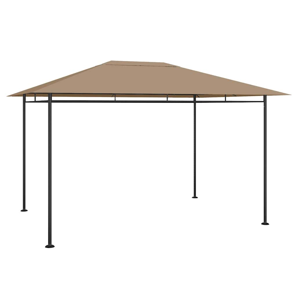 vidaXL Cenador gris taupé 384x281x270 cm 180 g/m²