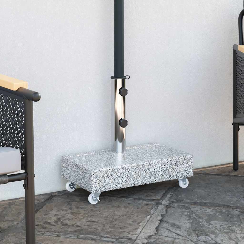 vidaXL Base de sombrilla granito gris claro 45x25x8,3 cm