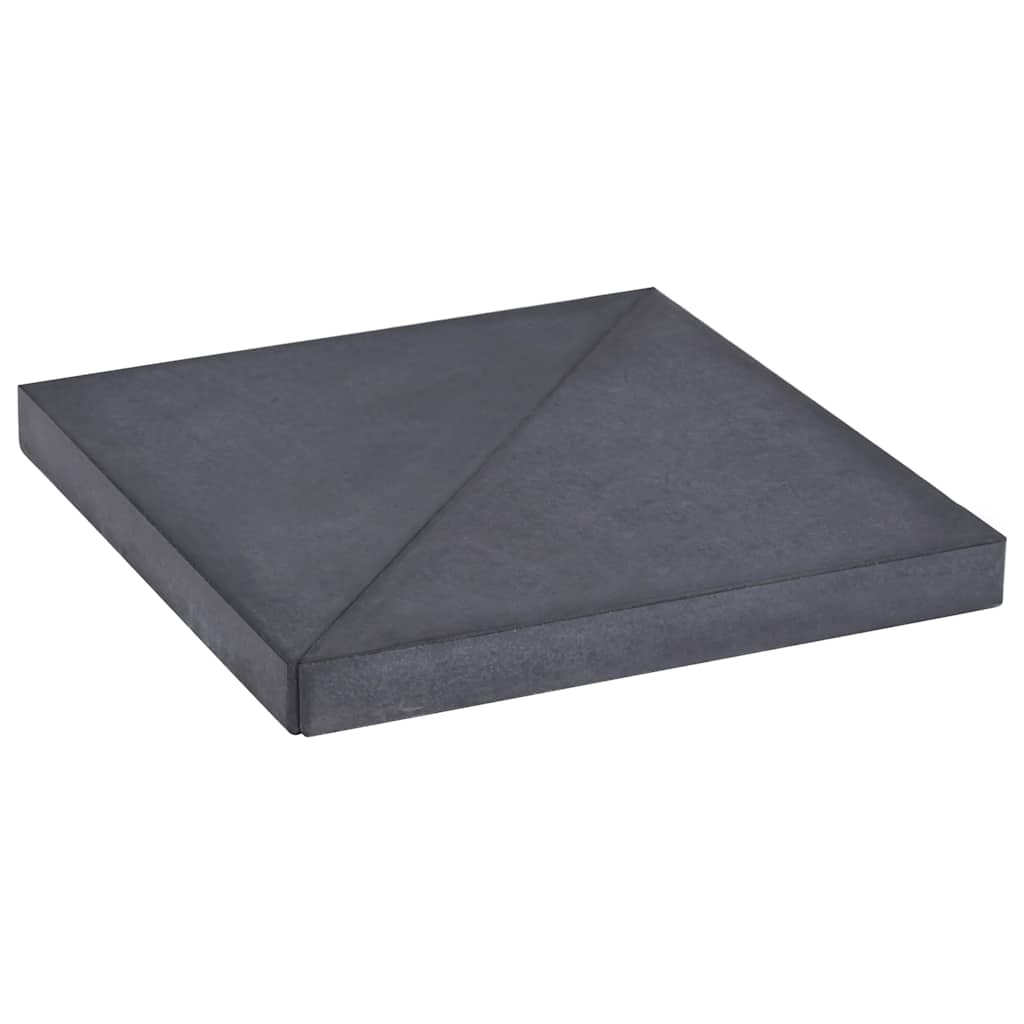 vidaXL Base con peso para sombrilla de granito negro cuadrada 15 kg