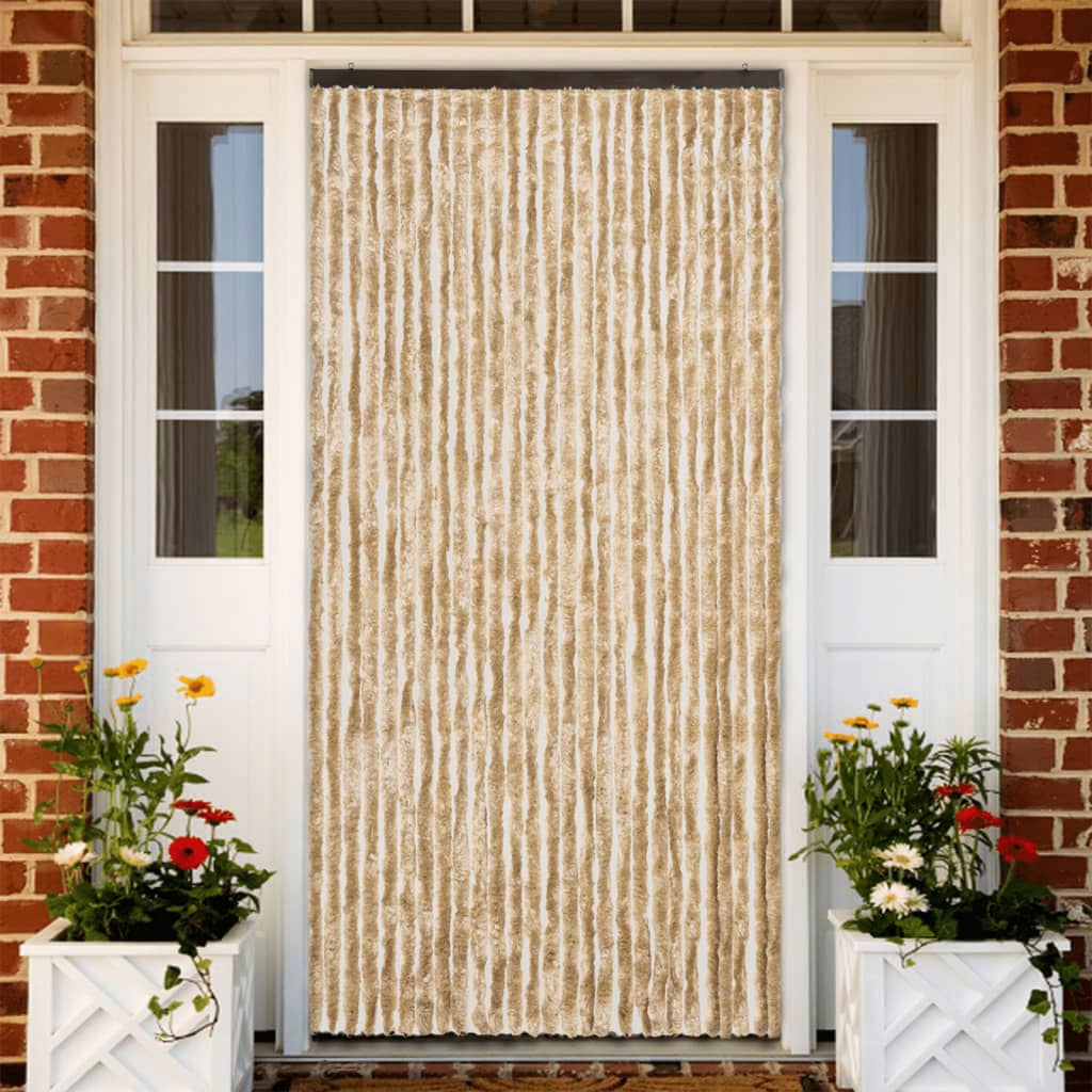 vidaXL Cortina mosquitera chenilla beige 118x220 cm