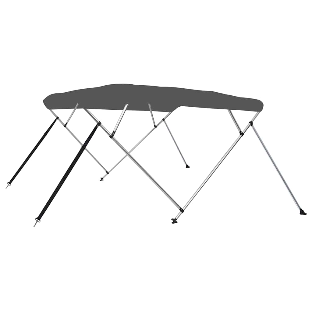 vidaXL Toldo Bimini de 4 arcos gris antracita 243x180x137 cm