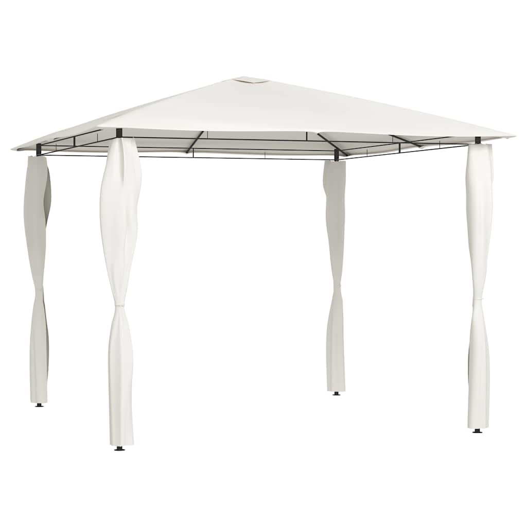 vidaXL Cenador con cubiertas de postes crema 3x3x2,6 m 160 g/m²