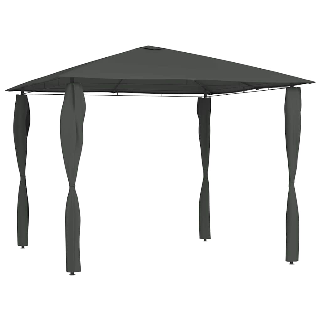 vidaXL Cenador con cubiertas de postes antracita 3x3x2,6 m 160 g/m²