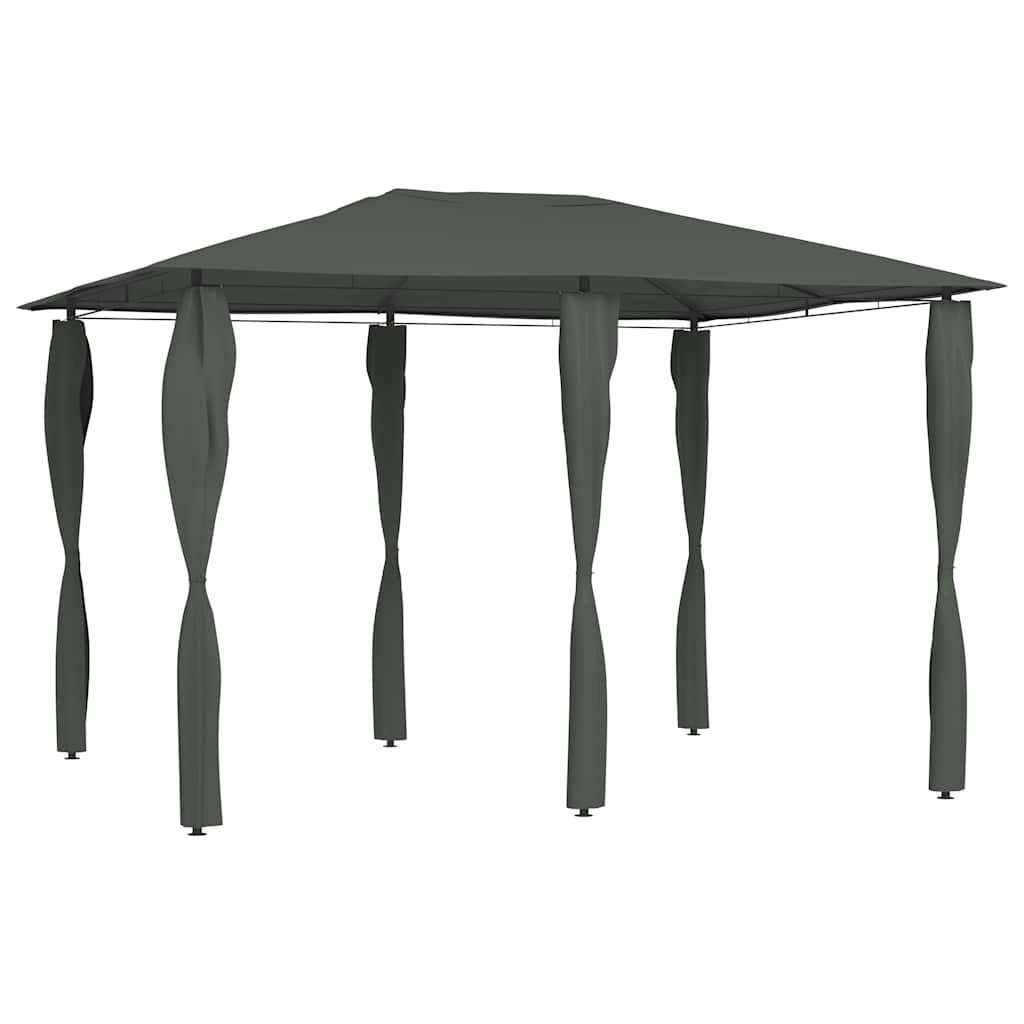 vidaXL Cenador con cubiertas de postes antracita 3x4x2,6 m 160 g/m²