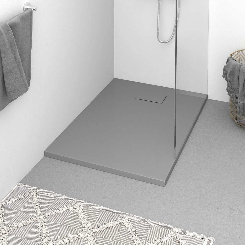 vidaXL Plato de ducha SMC gris 100x70 cm