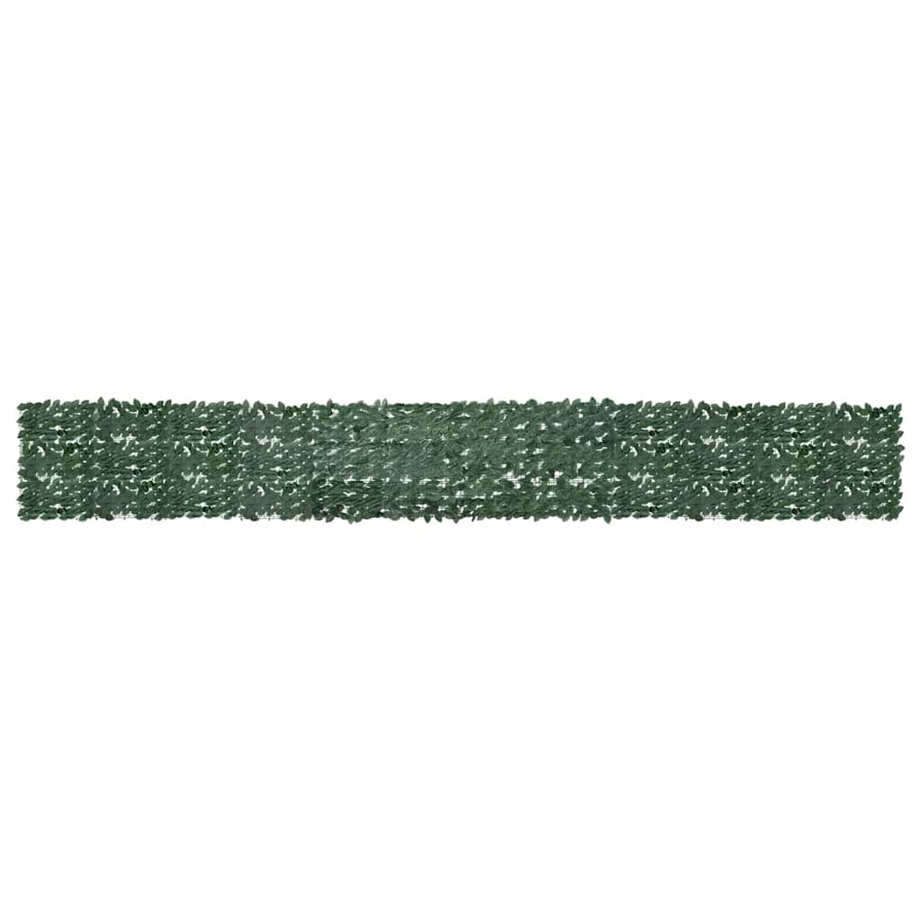 vidaXL Toldo para balcón con hojas verde oscuro 600x75 cm