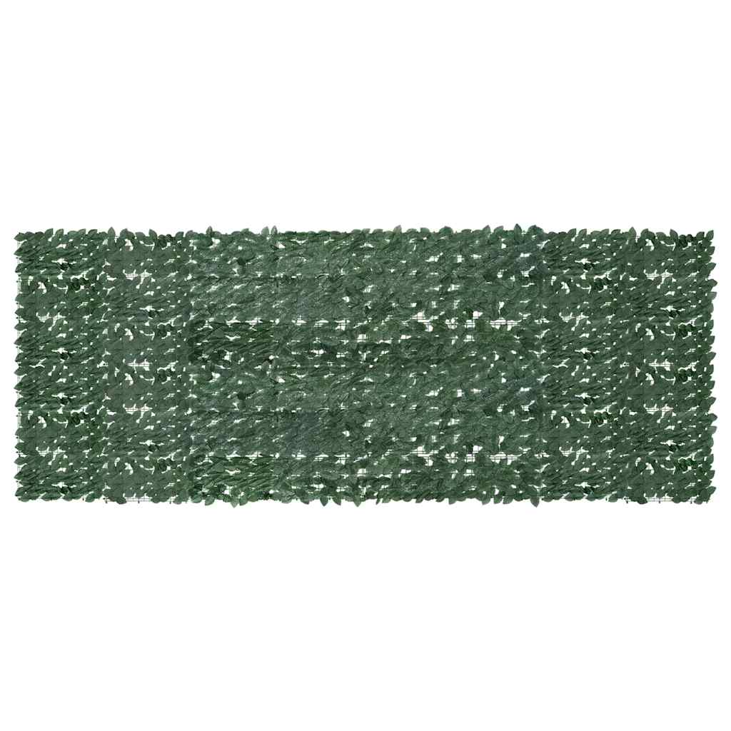 vidaXL Toldo para balcón con hojas verde oscuro 400x150 cm