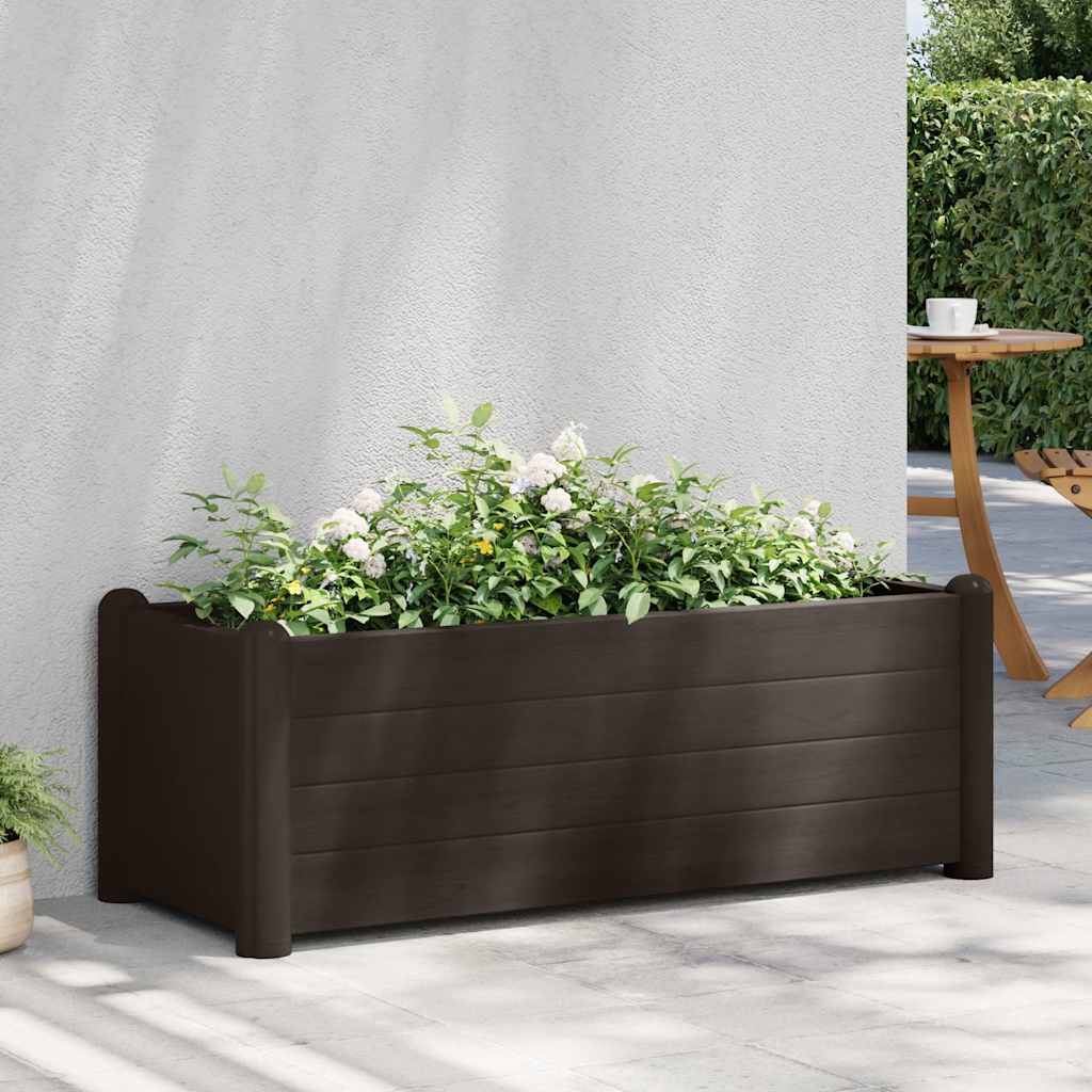 vidaXL Arriate elevado de jardín PP color moca 100x43x35 cm