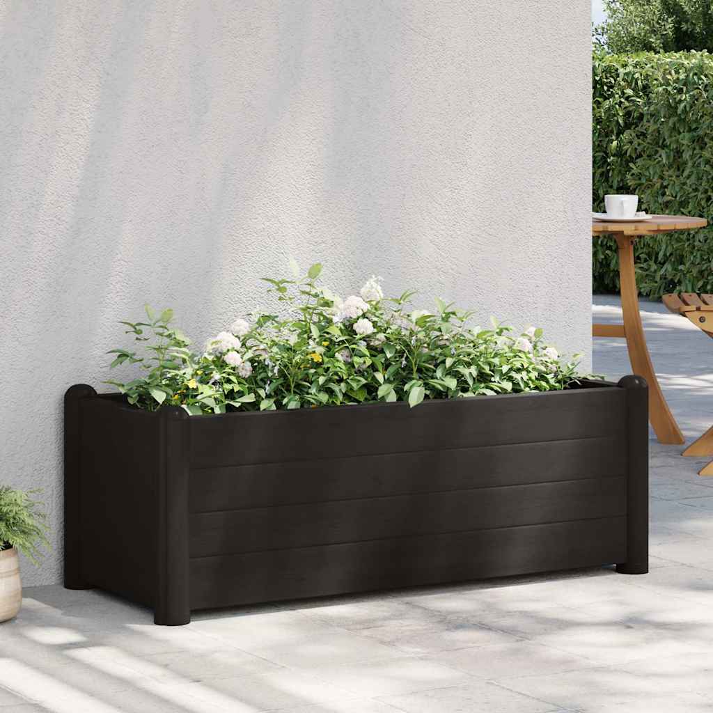 vidaXL Arriate elevado de jardín PP gris antracita 100x43x35 cm