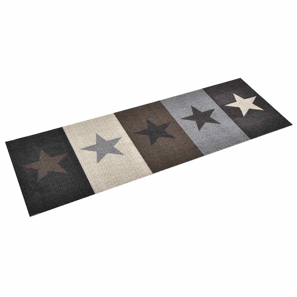vidaXL Alfombra de cocina lavable Star 60x180 cm
