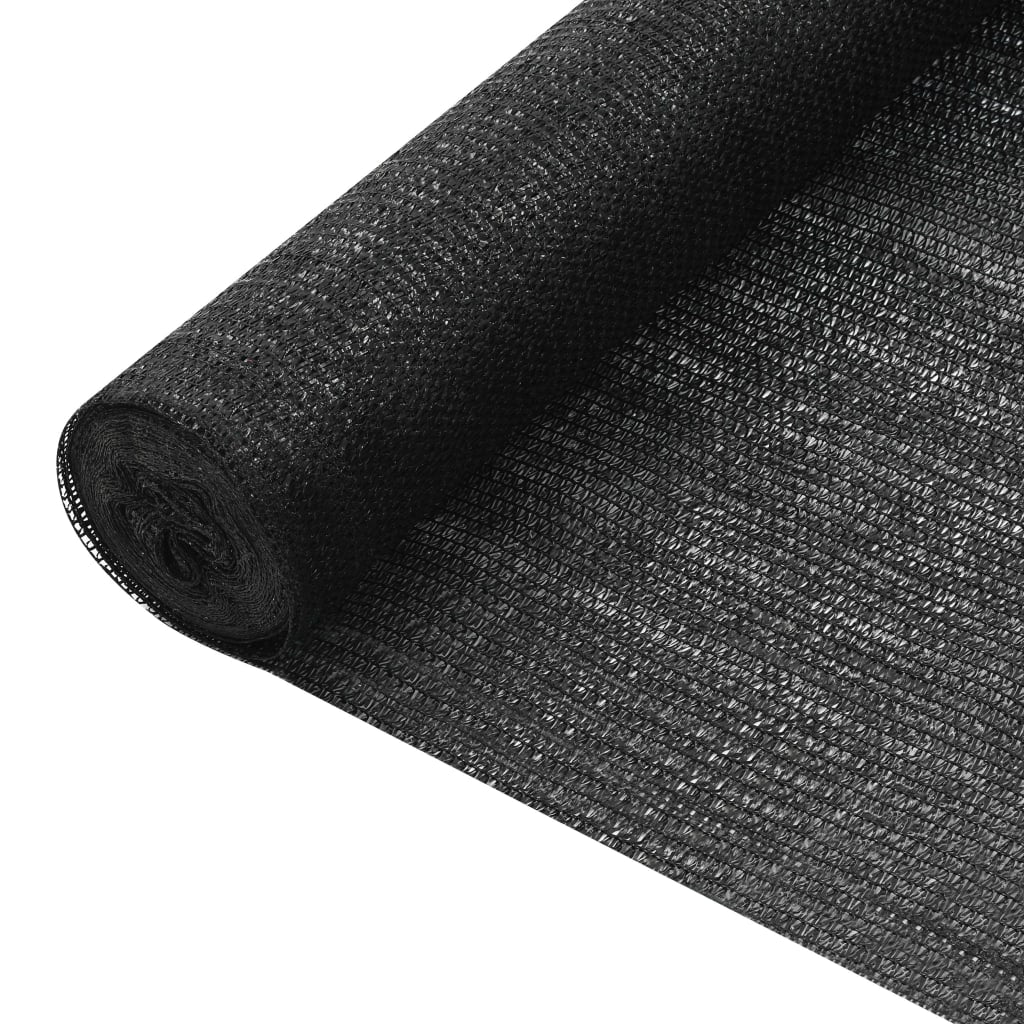 vidaXL Red de privacidad HDPE negro 1,8x25 m 75 g/m²