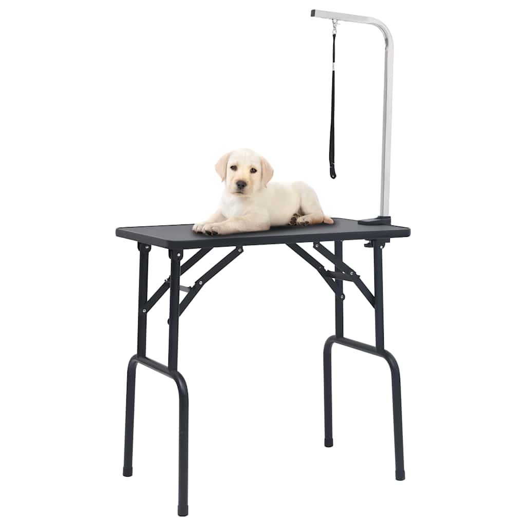 vidaXL Mesa de aseo para perros ajustable con 1 lazo