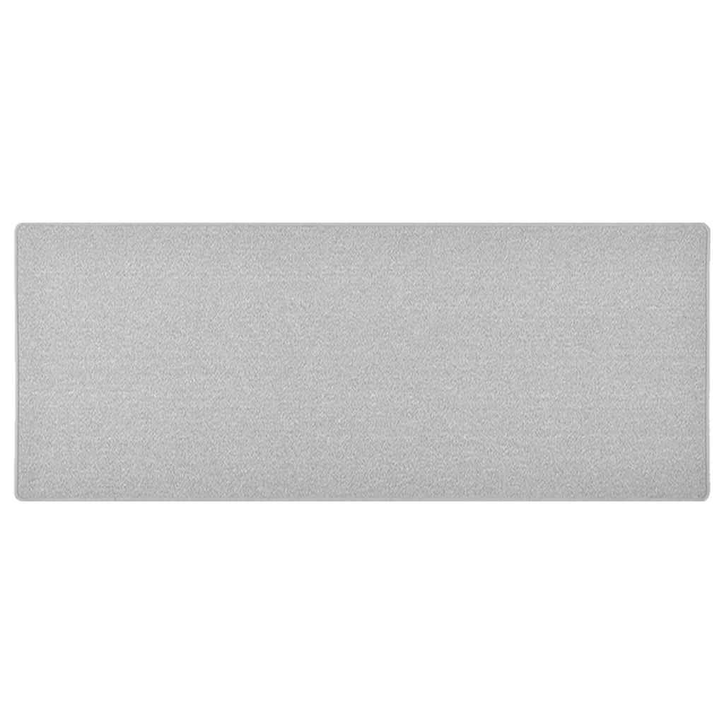 vidaXL Alfombra de pasillo gris claro 80x200 cm