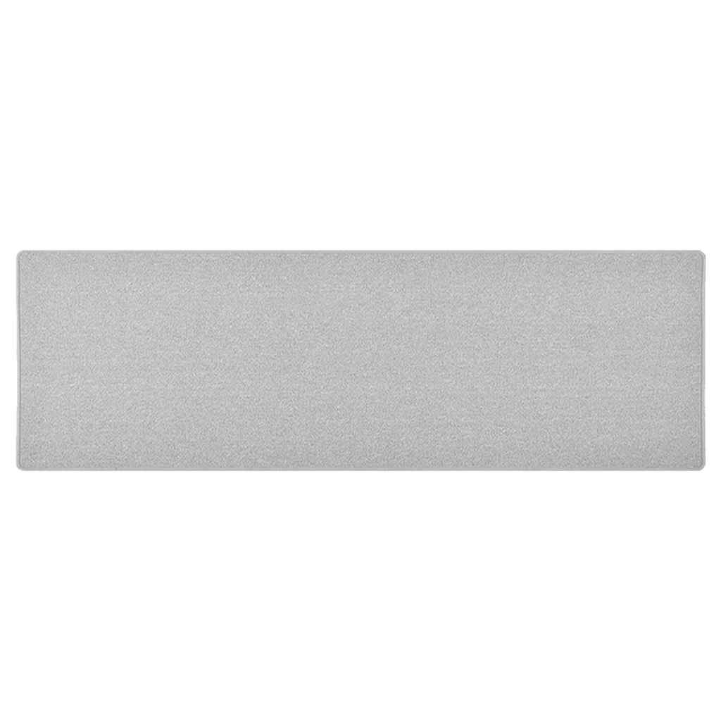 vidaXL Alfombra de pasillo gris claro 80x250 cm