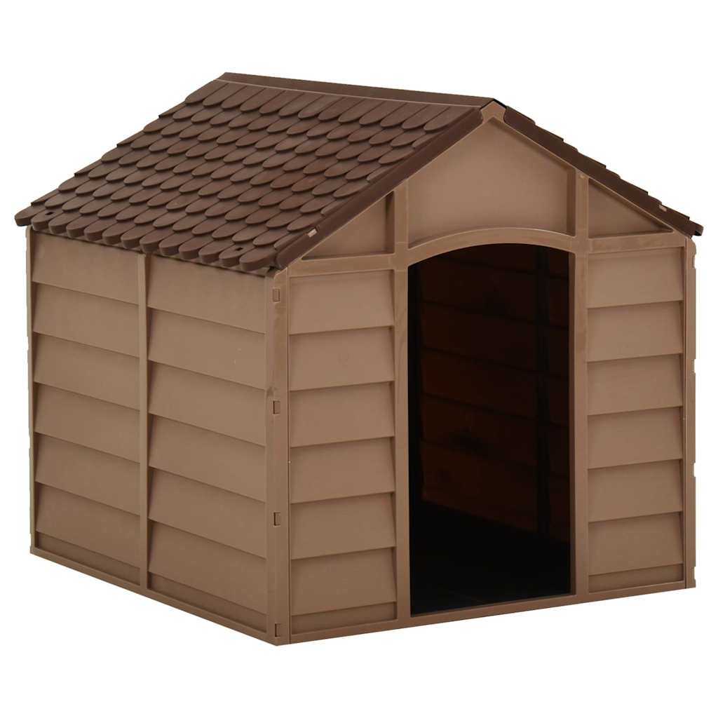 vidaXL Caseta para perros marrón PP 71x71,5x68 cm