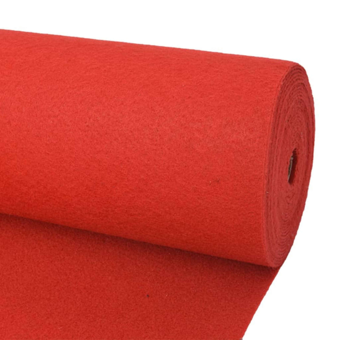 vidaXL Alfombra Liso Rojo 1,2 x 12 m Poliéster