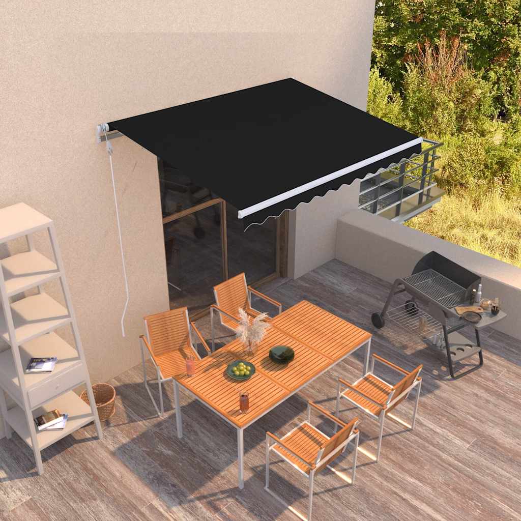 vidaXL Toldo retráctil automático gris antracita 300x250 cm