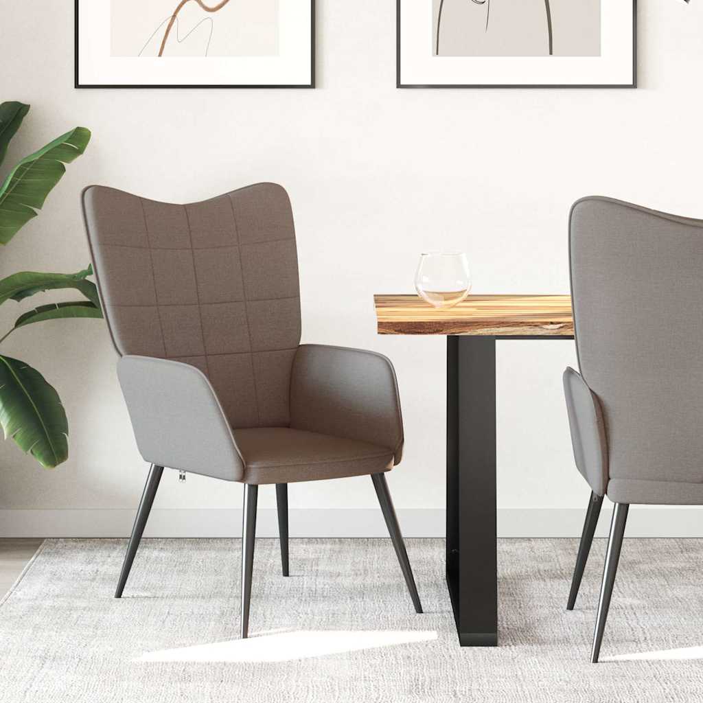 vidaXL Sillón de relax de tela gris taupe