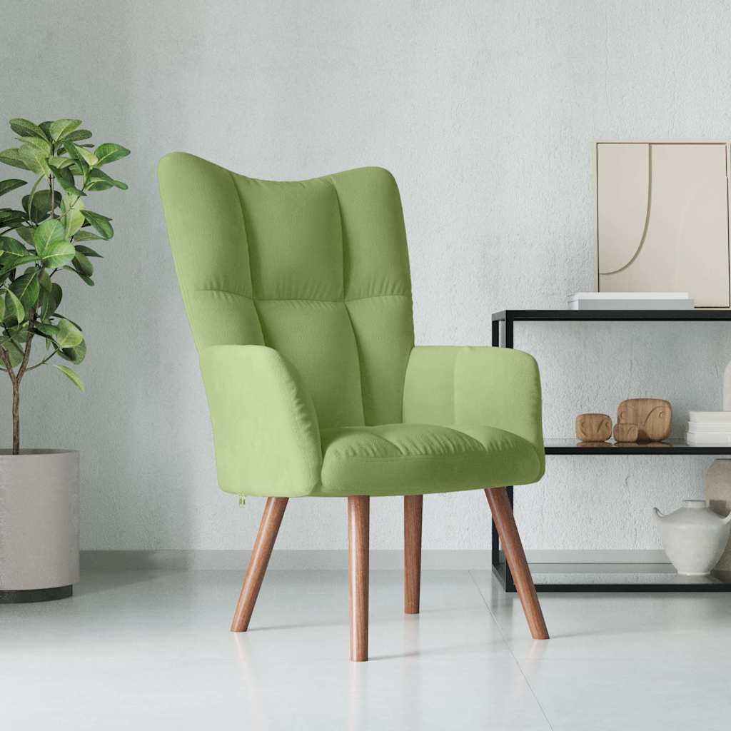 vidaXL Sillón de relax de terciopelo verde claro