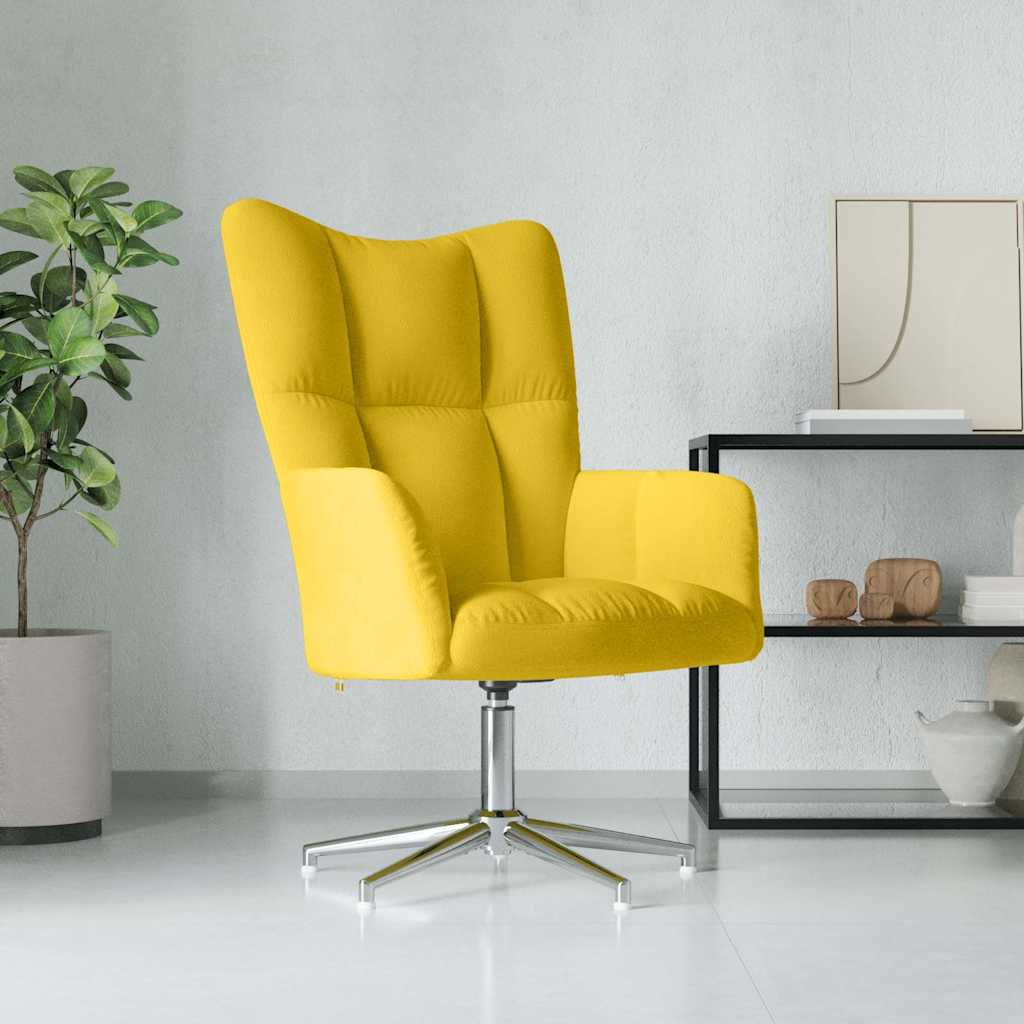 vidaXL Sillón de relax de terciopelo amarillo mostaza