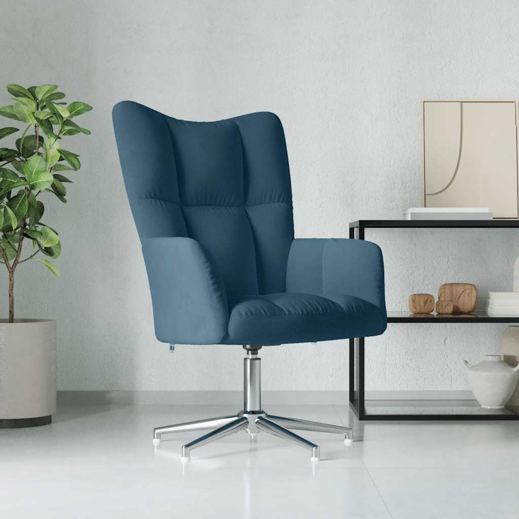 vidaXL Sillón de relax de terciopelo azul