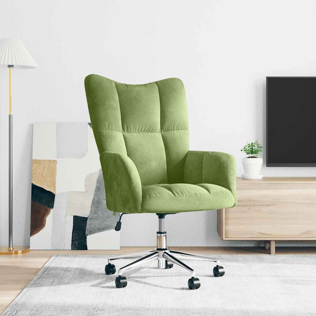 vidaXL Sillón de relax de terciopelo verde claro