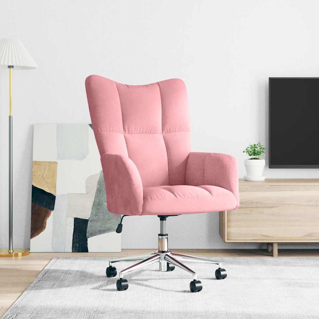 vidaXL Sillón de relax de terciopelo rosa