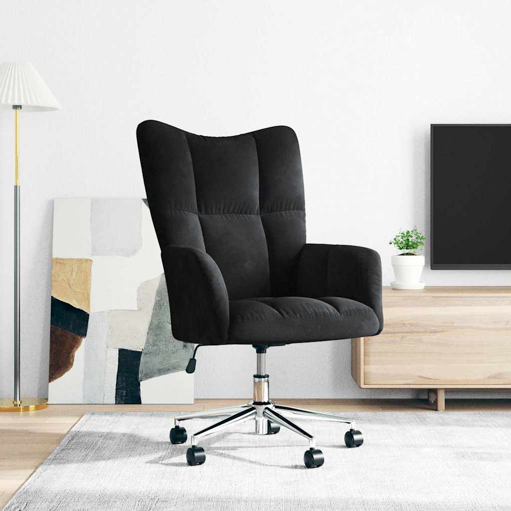 vidaXL Sillón de relax de terciopelo negro