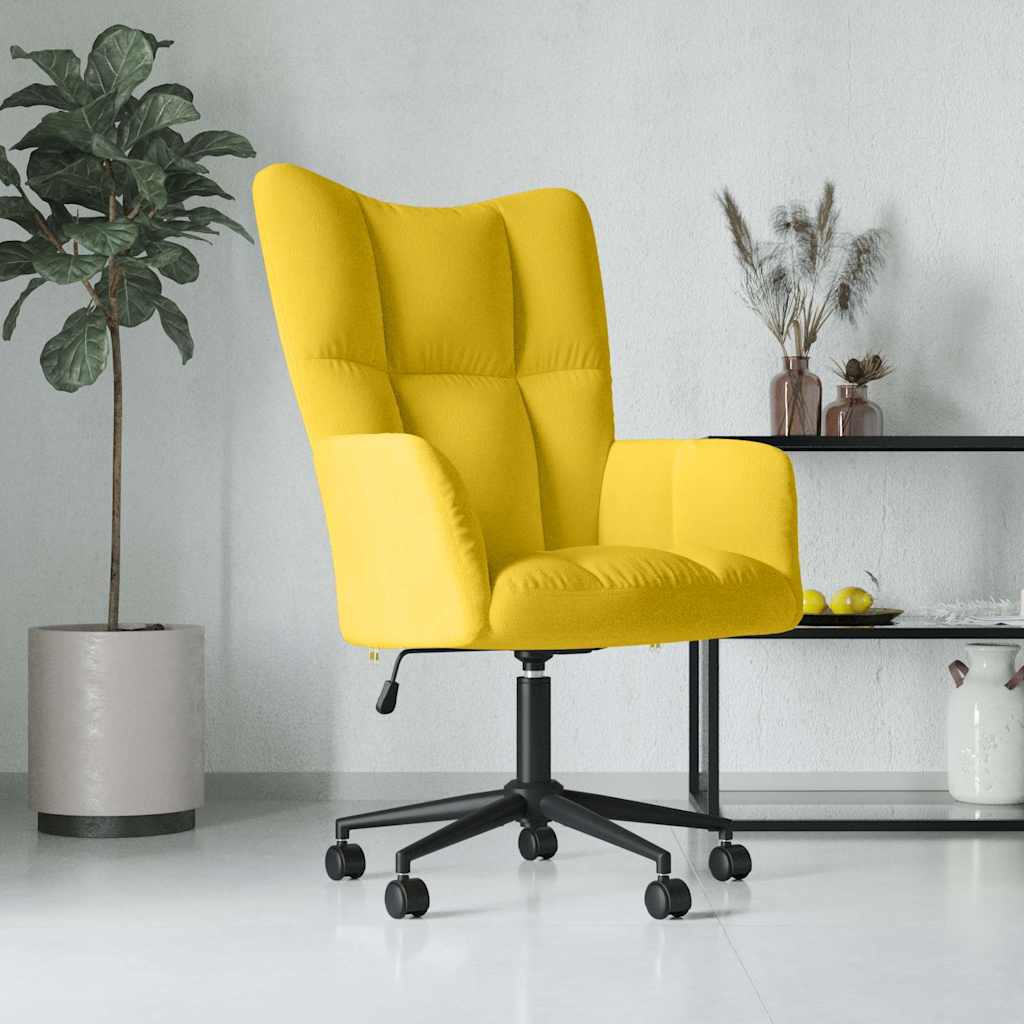 vidaXL Sillón de relax de terciopelo amarillo mostaza