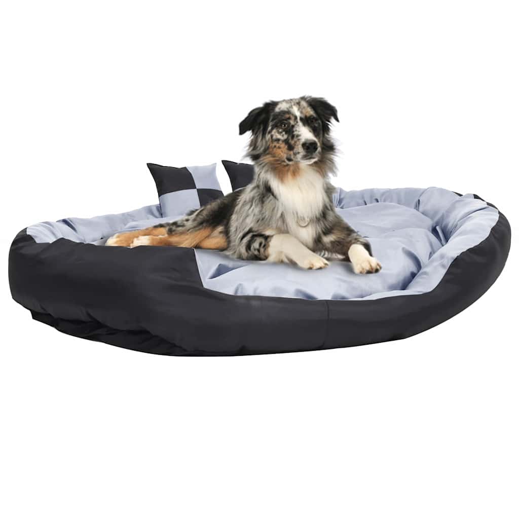 vidaXL Cojín para perro reversible y lavable gris y negro 150x120x25 cm