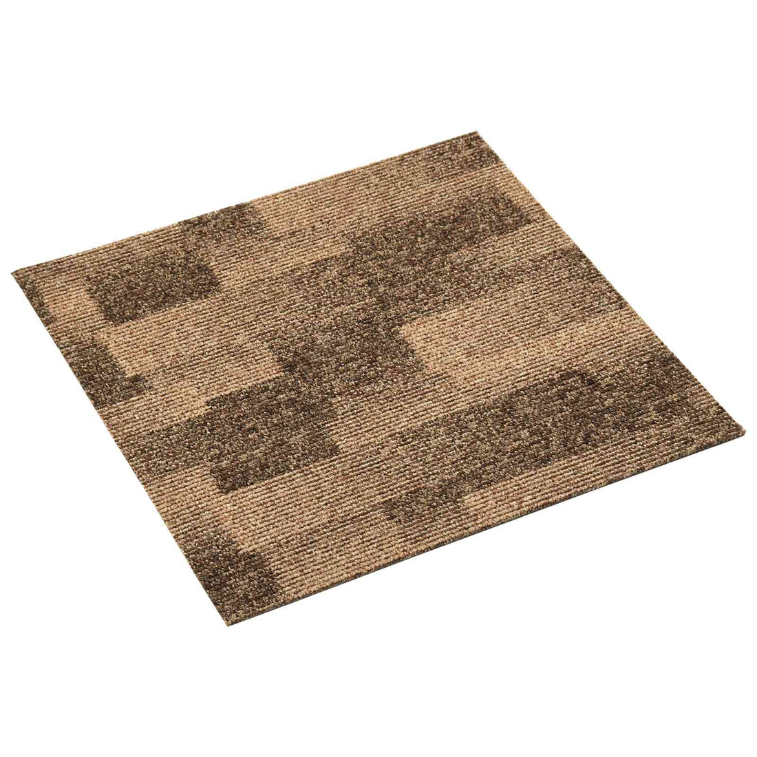 vidaXL Alfombra para el suelo 20 uds. Marrón 50 x 50 cm PP Pelo bajo