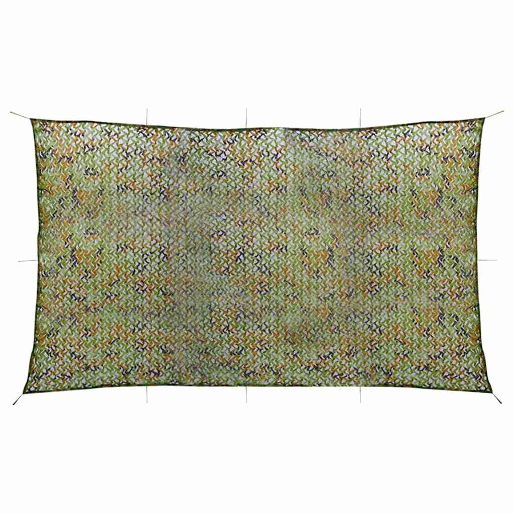 vidaXL Red de camuflaje con bolsa de almacenamiento verde 3x6 m