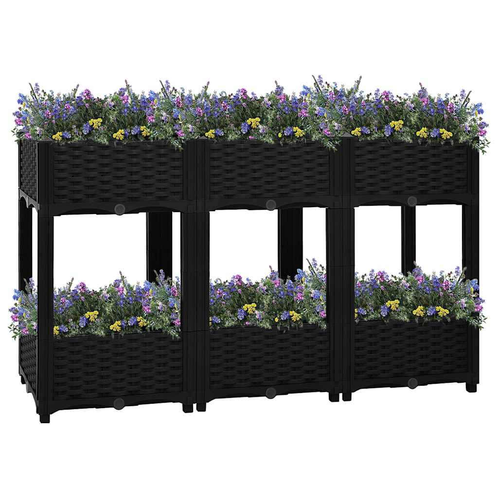vidaXL Arriate 120x40x71 cm polipropileno