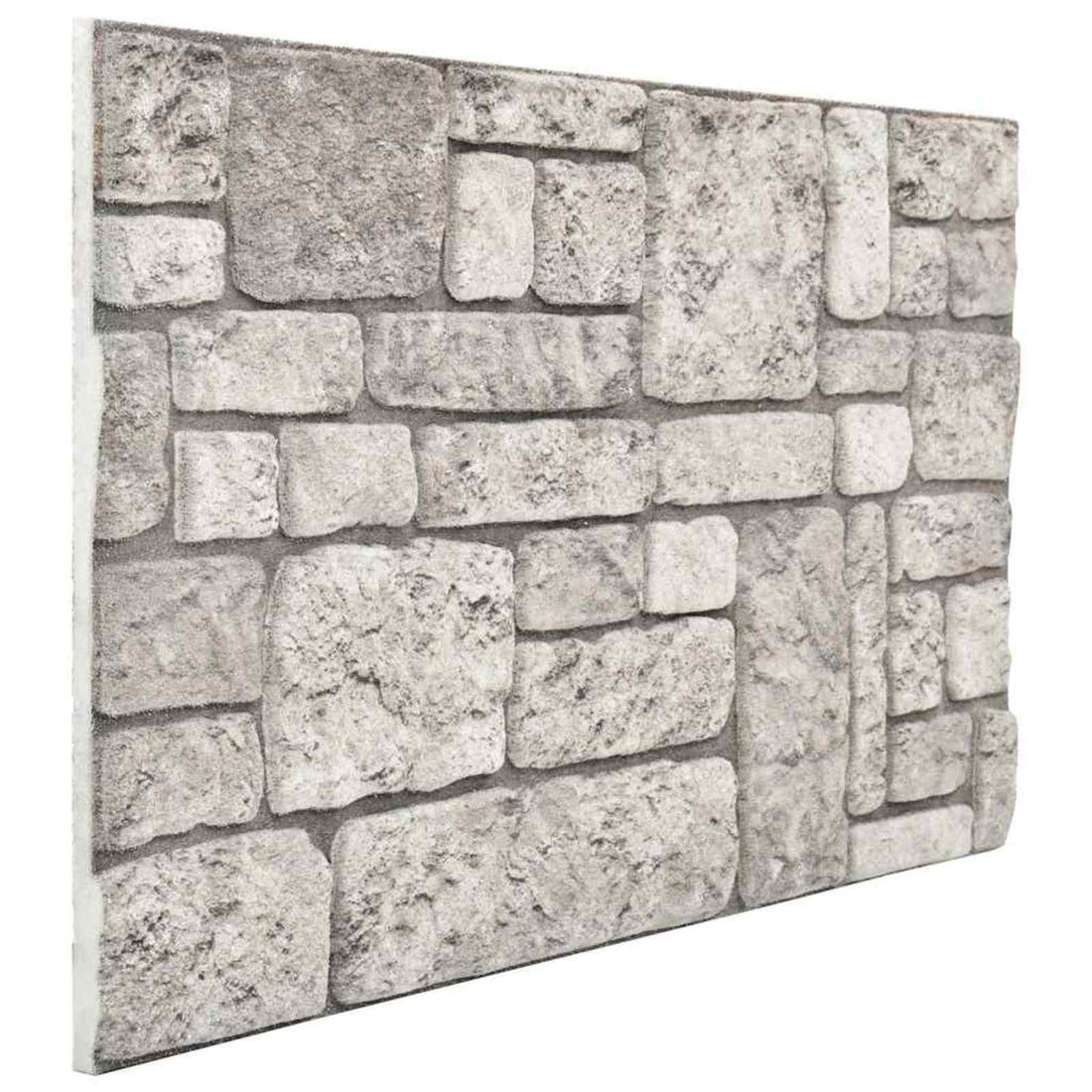 vidaXL Paneles de pared 10 uds. 100 x 50 cm Gris Espuma EPS