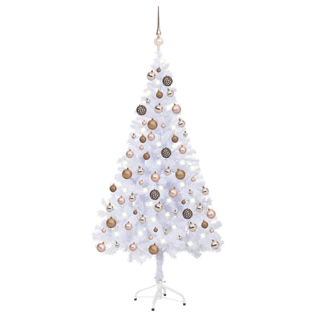vidaXL Árbol de Navidad artificial con luces y bolas 230 ramas 120 cm
