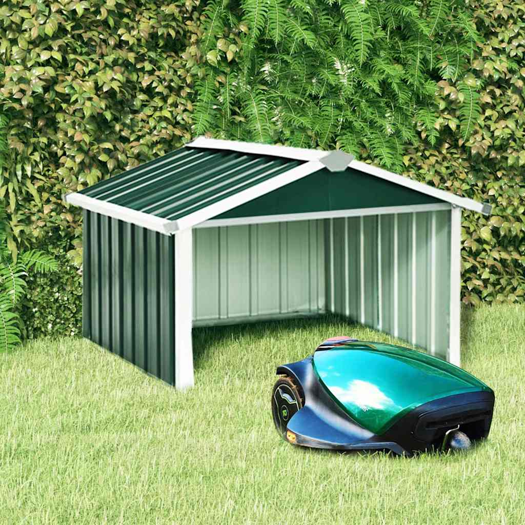 vidaXL Cobertizo para cortacésped acero galvanizado verde 92x97x63 cm