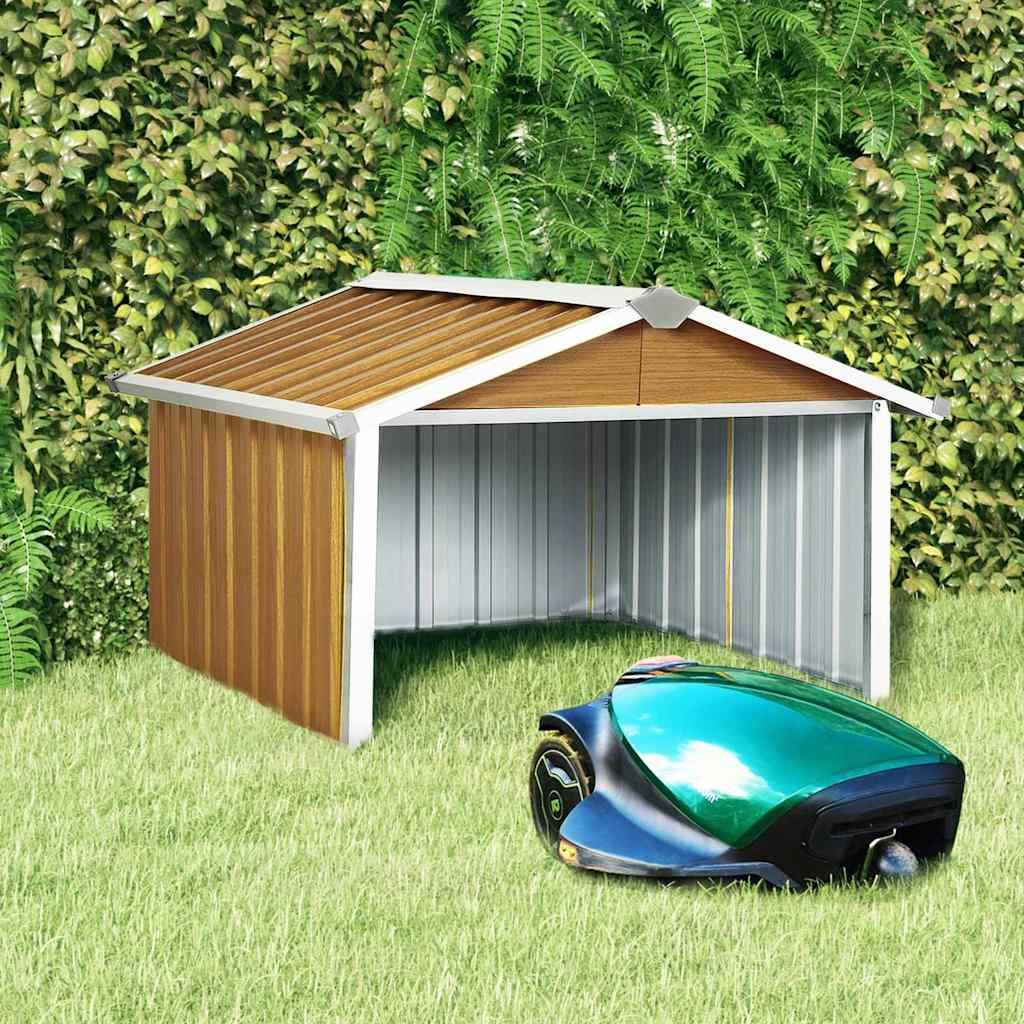 vidaXL Cobertizo para cortacésped acero galvanizado marrón 92x97x63 cm